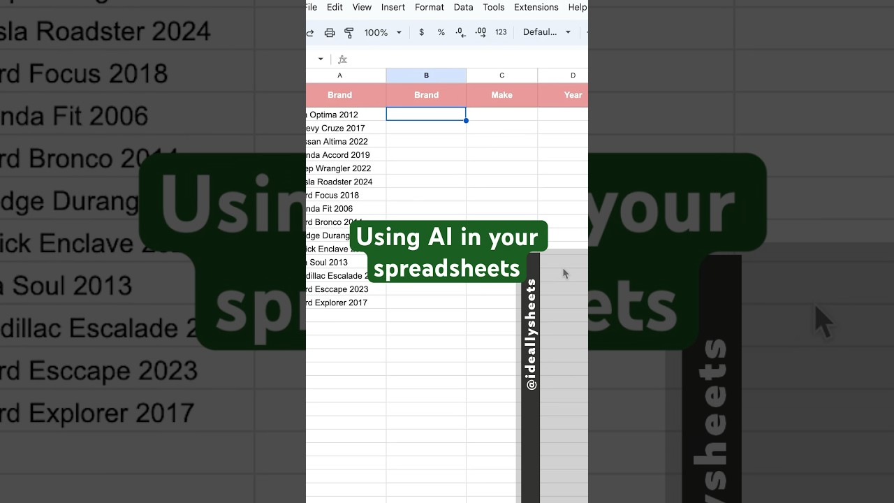 Using AI in your spreadsheets! 🤖 #tutorial #ai #spreadsheets