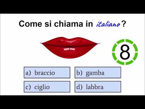 Easy Italian Vocabulary Quiz #12 - level beginner - Can You pass this quiz?
