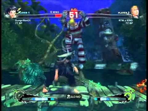 Super Street Fighter 4 - GungriffonEX(Makoto) vs RTW x King(Cody)