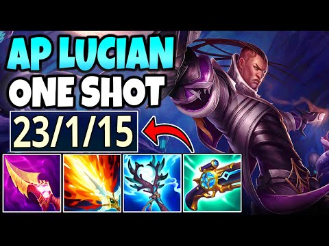 Lucian, but I'm FULL AP and my ULT DELETES WHOLE HP BARS - THIS IS SO FUN! (ONE-SHOT, 62000 DAMAGE)