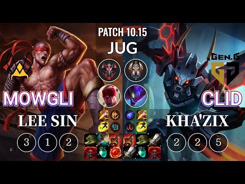 VIT Mowgli Lee Sin vs GEN Clid Kha'Zix Jungle - KR Patch 10.15