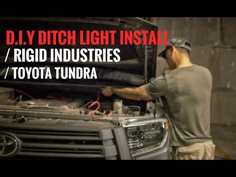 Installing Ditch Lights on a 2019 Toyota Tundra - Overland Rig Build - Rigid D-Series Pro