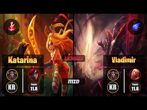 GrandMaster KATARINA [Electrocute] (Mid) VS  VLADIMIR - Grandmaster KR Patch 11.8