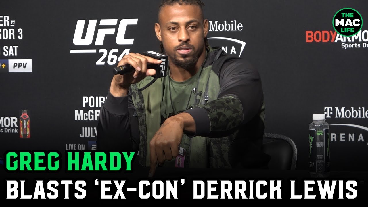 Greg Hardy blasts 'fat, fat, fat' Derrick Lewis: “He’s an ex-con who doesn’t know when to shut up"