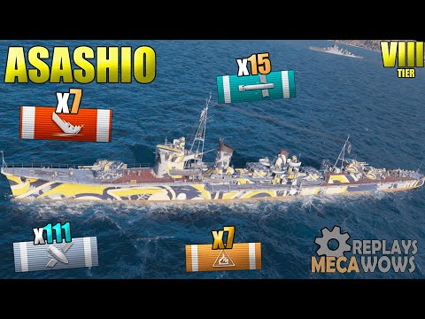 Detroyer Asashio 7 Kills 232K Damage | World of Warships