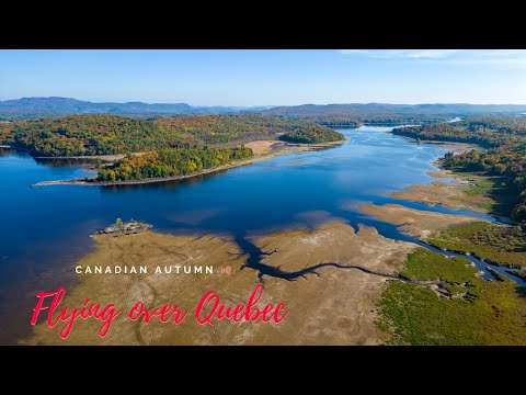 Canadian autumn 🍂 Flying over Quebec (4K)