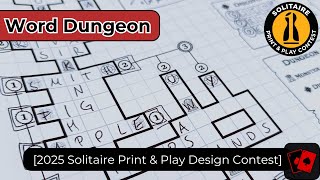 Playthrough | Word Dungeon (2025 Solitaire Print and Play Design Contest)