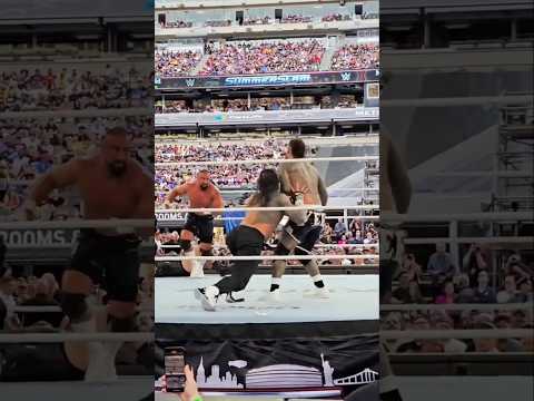 Roman Reigns Eats Bron Breakker's Spear To Save Jey Uso #romanreigns #jeyuso #wwe #wweraw #smackdown