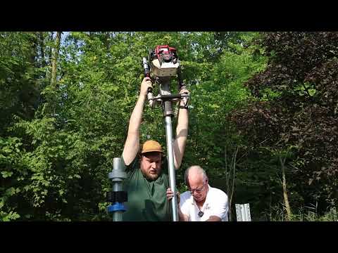 Installing a 2" Round Pipe With a Titan Post Driver