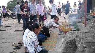 A typical scene outside the temples in Thailand.