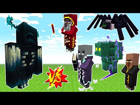 Warden Vs Blue Skies Mobs | Minecraft Mobs Battle