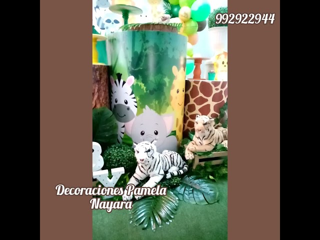 Vídeo relacionado con Animales de la Selva y Safari - Kit 41 Piezas con Globos Látex Oro Verde, Pancarta de Cumpleaños para Fiesta Niño y Niña