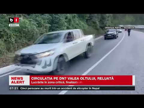 CIRCULAȚIA PE DN7 VALEA OLTULUI, RELUATĂ_Știri B1TV_8 aug. 2024