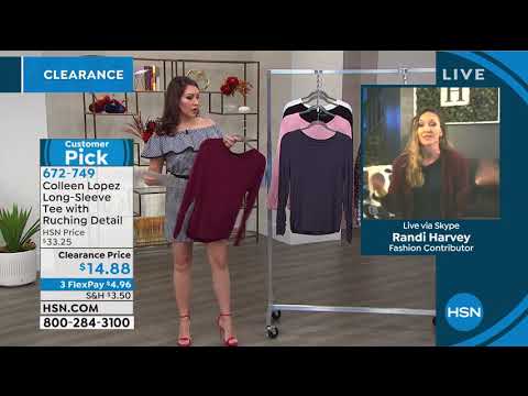 Colleen Lopez LongSleeve Tee with Ruching Detail