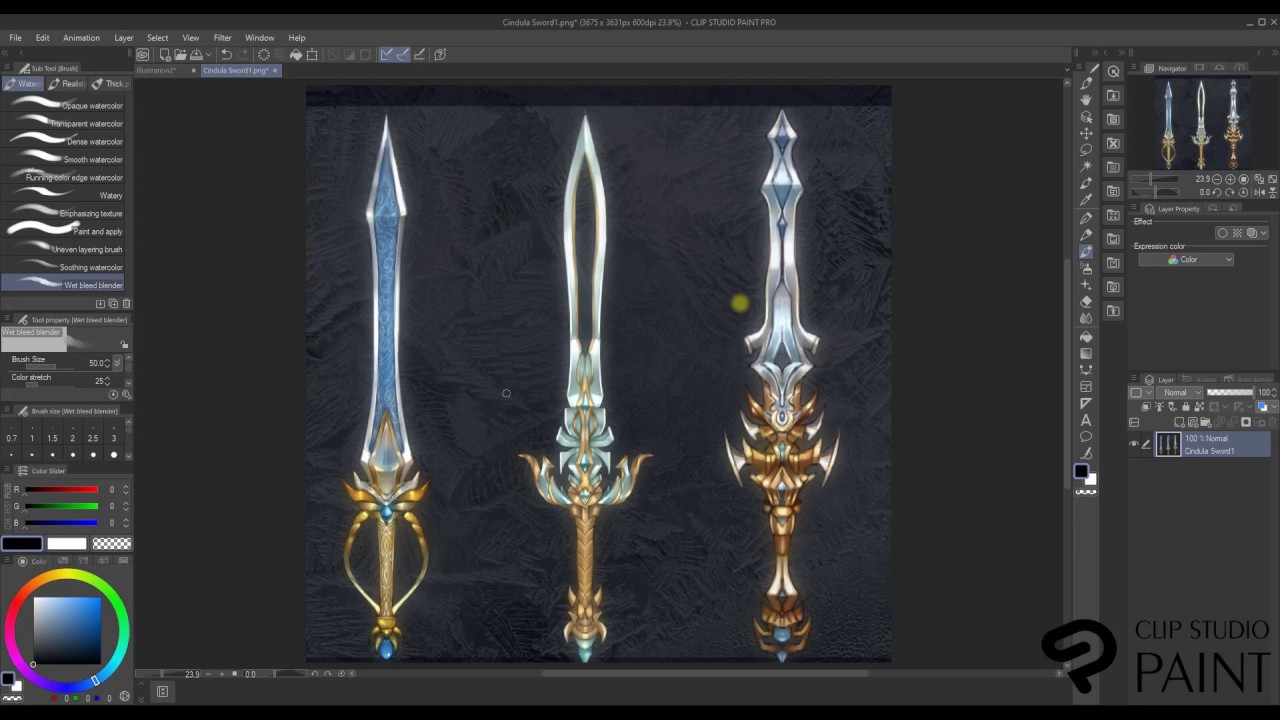 How to draw a sword in CLIP STUDIO PAINT