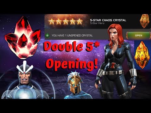 5* Basic + 5* Dungeon Crystal Opening! Black Widow? - Marvel Contest of Champions