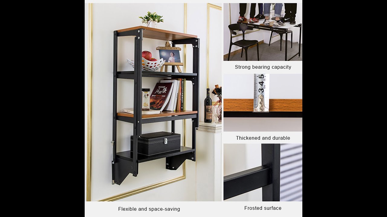 Wall-Mounted Convertible Shelf And Table