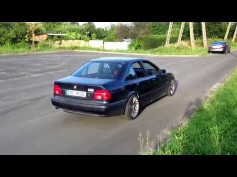 BMW E39 540i LSD Test +  sound, burnout & donuts