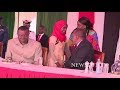 13 YEAR OLD LEYLA MOHAMMED CHATS WITH UHURU KENYATTA AFTER SINGING WIMBO WA HISTORIA