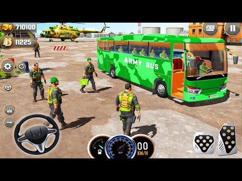 Army Bus Driver US Soldier Transport Duty : Robot Army Soldiers Transport Bus Simulator