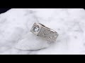 video - Mokume Straight Flush Engagement Ring in Champagne