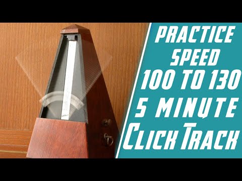 5 min Practice Click tracks for Musicians LV2 100 BPM to 130 BPM