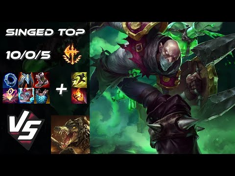TOP Singed vs Renekton - EU Grandmaster Patch 25.S1.4
