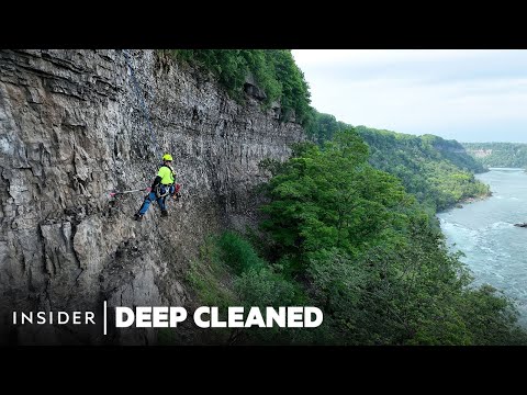 How The Niagara Falls Cliffs And Trails Are Maintained | Deep Cleaned | Insider