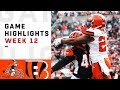 Browns vs. Bengals Week 12 Highlights | NFL 2018