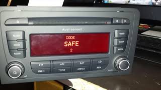 How to Unlock Audi Radio Code , READ SAFE MODE