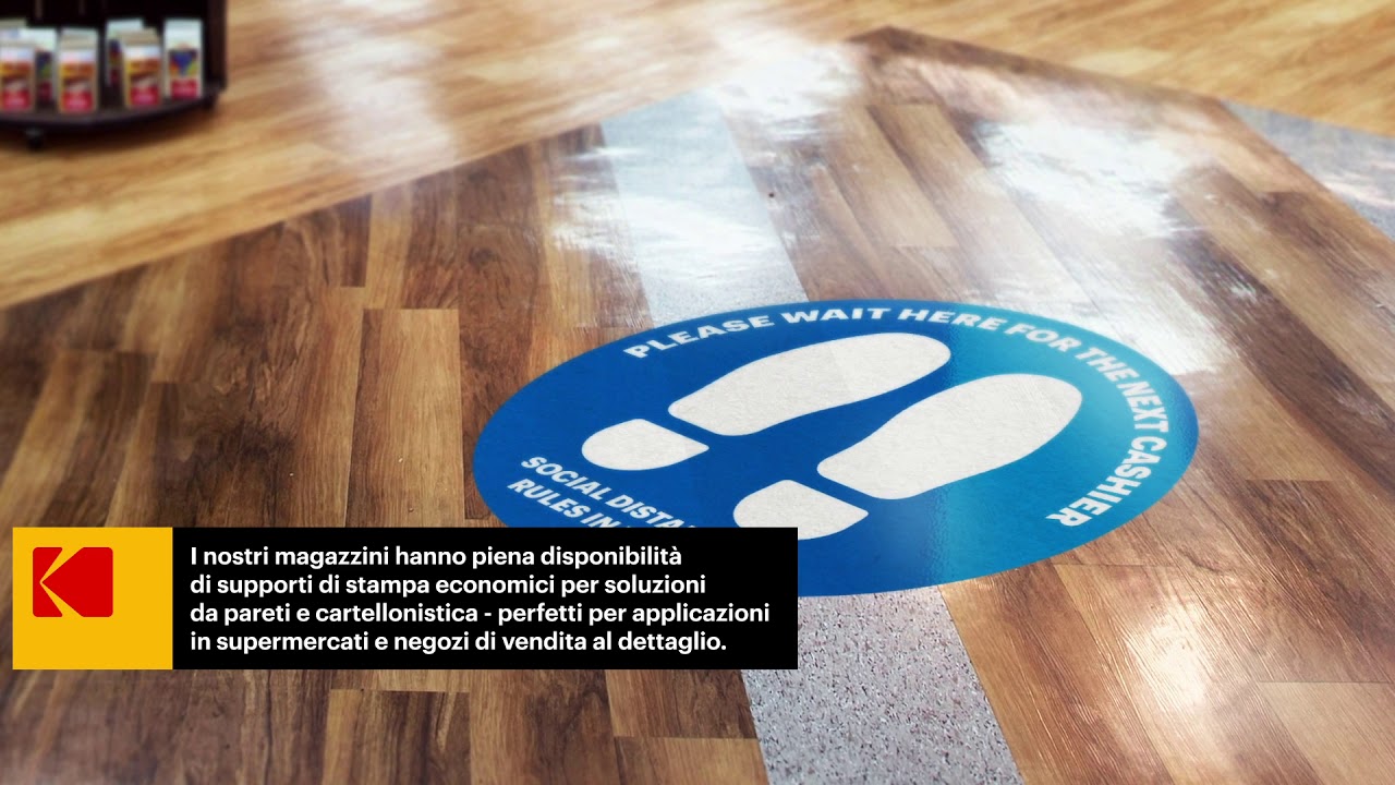 Segnaletica di distanziamento sociale con Kodak Wide Format Media