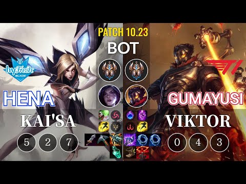 hyF Hena Kai'Sa vs T1 Gumayusi Viktor Bot - KR Patch 10.23