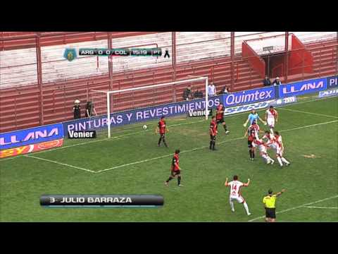 Gol de Barraza. Argentinos 1 Colón 0. Fecha 2. Torneo Inicial 2013
