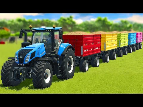 HARVESTING NEW ONION WITH JOHN DEERE COLORED TRACTORS & HARVESTERS - Farming Simulator 22