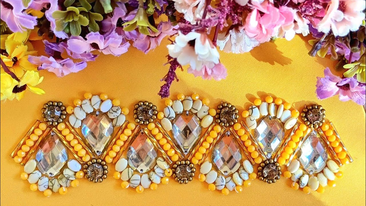 Have you ever made such a beautiful embroidery border?#diy 🧡🧡🧡