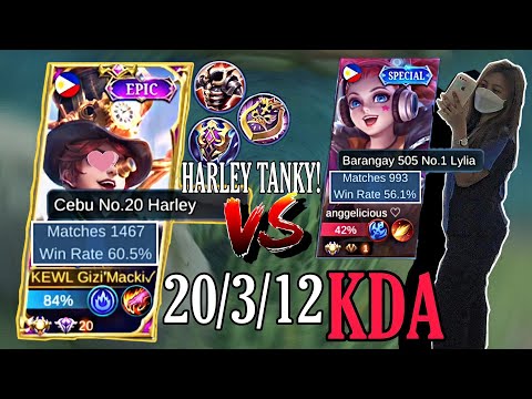 Harley V.S Beautiful Girl Pro Lylia User😍 ( MYTHIC RANK GAME SUPER INSTENSE BATTLE EPIC COMEBACK )