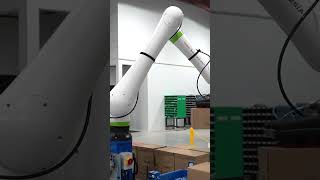 Fanuc CRX-25iA 💪 Perfect for palletizing applications! #robotics #cobots #robot #zetagroup