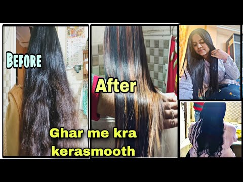 Hair ke growth or shine ke liye kiya treatment|😍  Kerasmooth treatment | #viral  #youtube #vlogs ☺