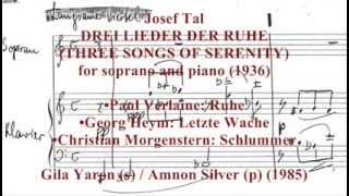 Josef Tal - Drei Lieder der Ruhe