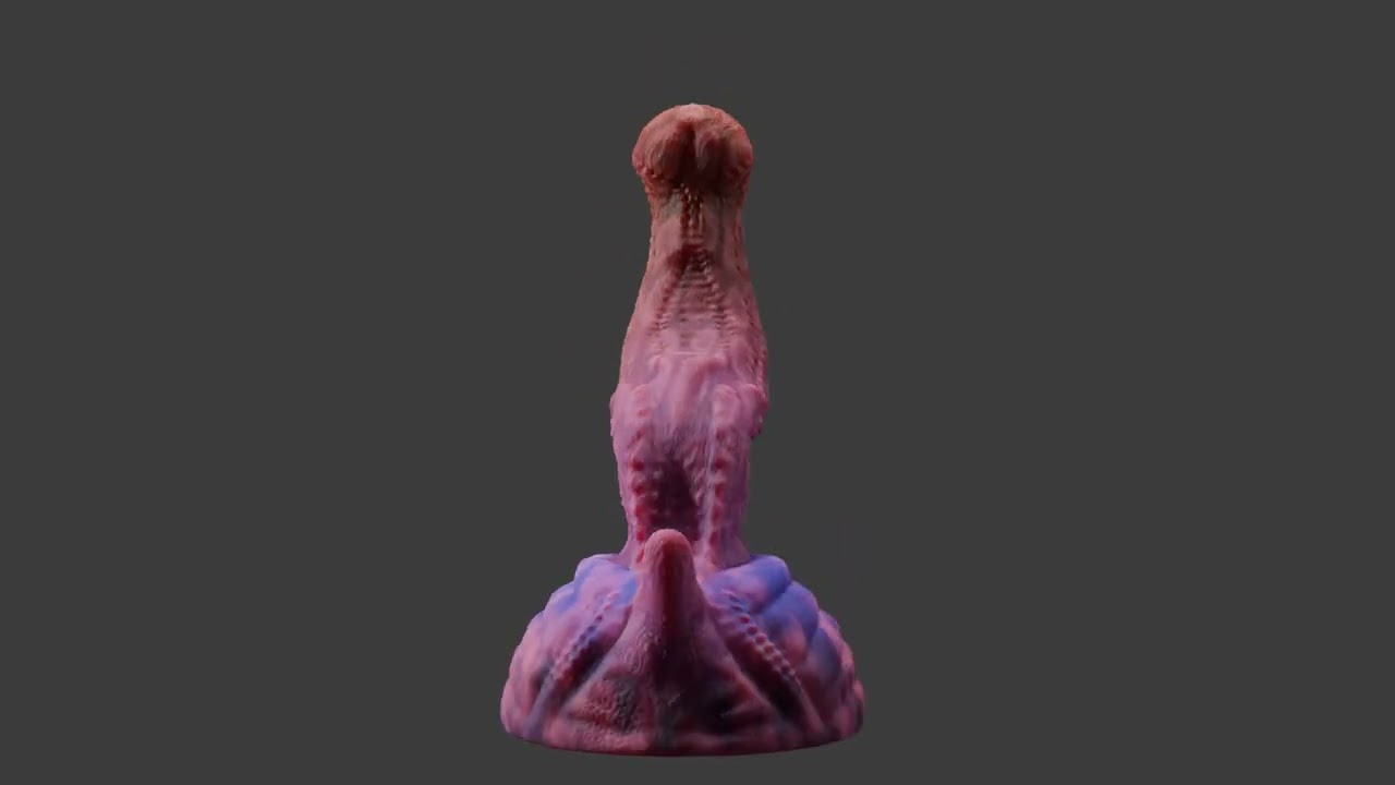Zinitrox Alien Penis Sextoy Low Poly Rigged and Animated 3D Model