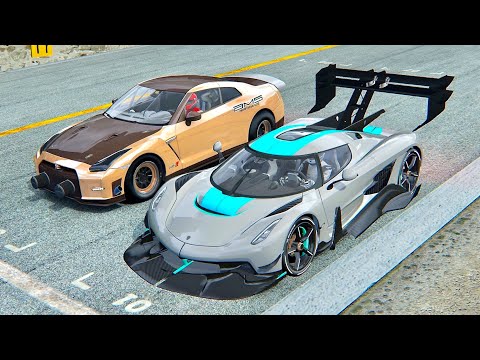 Koenigsegg Jesko GTR vs Nissan GT-R ALPHA Queen - Drag Race
