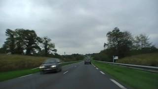 preview picture of video 'Driving On The D790 Between Le Garatoué & Carestiemble, Côtes D'Armor, Brittany 16th October 2009'