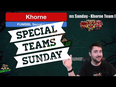 Khorne Team (FUMBBL) - Special Teams Sunday - Unofficial Blood Bowl Teams (Bonehead Podcast)