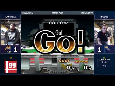 Body City 2017 - EMG n0ne (Captain Falcon) vs Drephen (Sheik) - SSBM WQF