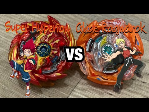 Super Hyperion .Xc 1A VS Glide Ragnarok .Wh.R 1S | Hyuga VS Rantaro |Beyblade Burst Sparking
