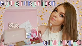 500 SUBSCRIBER GIVEAWAY! Katie Loxton, Makeup revolution, Lashes & More! 🤍 CLOSED 🤍