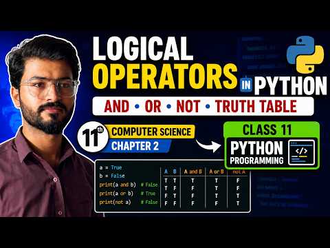 Logical Operator In Python Chapter 2 11th Class Computer Python Programming Punjab Board