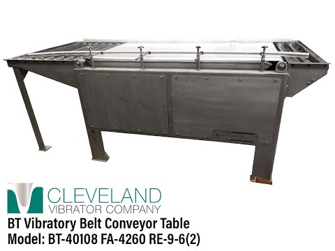 Vibratory Belt Conveyor Table to Settle Bulk Materials - Cleveland Vibrator Co.