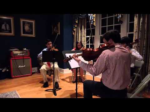 The Apollo Quartet performing the American String Quartet in F Major by Antonin Dvorak