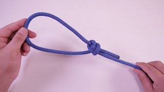 Single-loop reinforced knot, must be released manually, knot technique